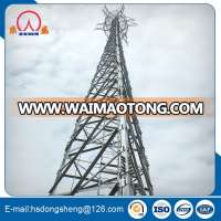 Hot deep galvanized Steel Microwave Signal Transmission Angle Tower