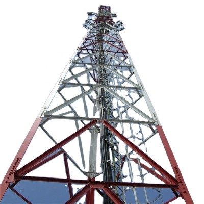 20m  Factory Price 3 legged Angle Steel Microwave Antenna Lattice Tower